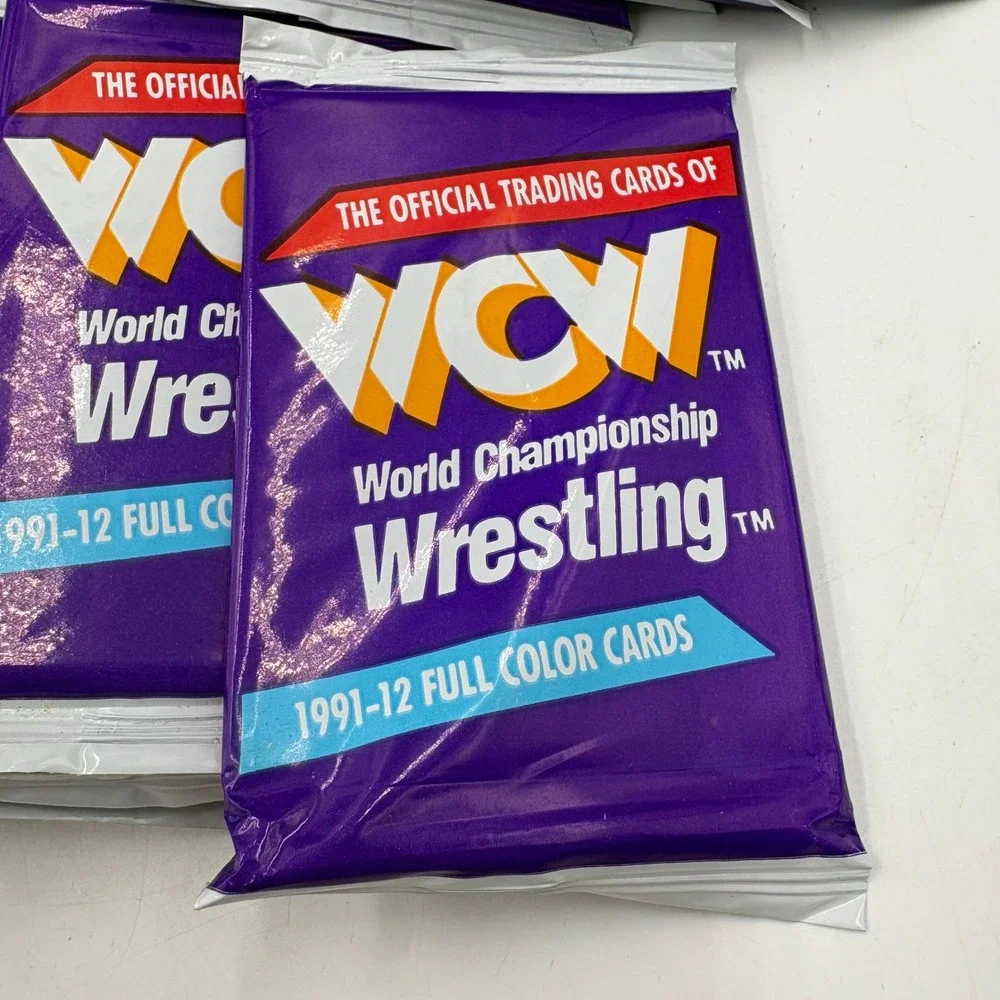 Impel WCW Trading Card Wax Pack Box 35 Packs Purple Good 1991 Sealed Packs